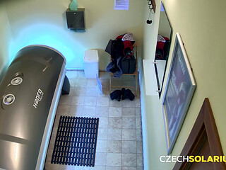Czech Solarium 234: Young Redhead Shines in Solarium