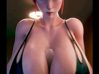 3D HQ Breast Expansion Big Tits Milky tits Brunette Solo POV Moaning