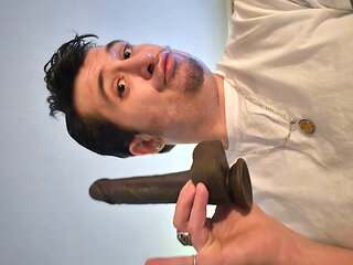 Allittle here showing ya a black dildo is in the newest fashion yall