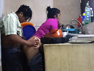 Fucking and Sucking with the Employee in the Kitchen