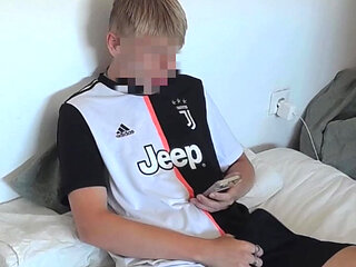 Soccer Bro Jerks Off in Bed