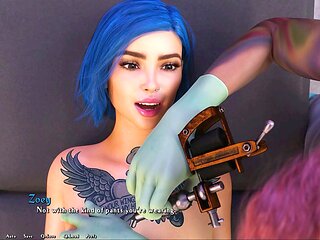 Visual novel interlude in the town of passion