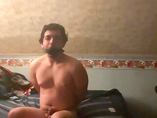 Naked Self Bondage.