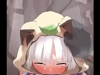 Garota de anime fazendo um boquete