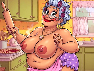 Ai Grannies Naked in Kitchen