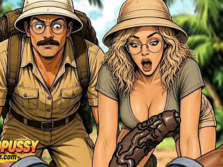 Extreme Blowjob and Fucking in the African Jungle  White Wife Cheats with BBC (Cartoon)