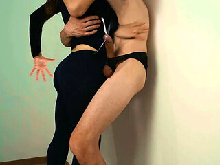 LisaFem Makes BF Cum Twice Hands Free From Just a Kiss - Big Cock Teen Amateur Orgasm