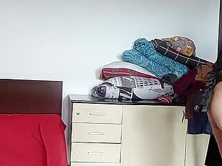 Sexy Brunette Trying on Tights, Hairy Pussy, Big Ass, Big Tits. Amateur Wife Hairy Pussy, Big Tits, Big Nipples, Big Ass.
