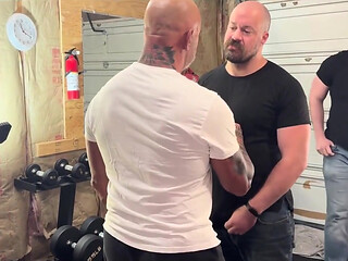 Falcon Legend Invites Me Back to His Garage and This Time I Bring My Friend to Share His Muscle Hole.