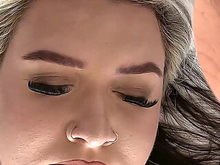 Tattooed BBW Solo Masturbation Georgie Winters Wand and Dildo Real Orgasm in Split Screen Closeup 4K