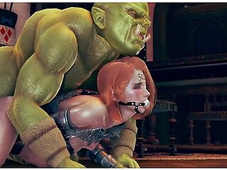 Orks Cuckold Human Wife - 3d Animation