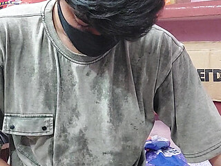 A man using there own hand and try to cum