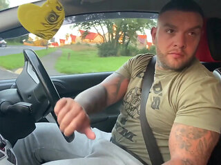 Horny Irish Fat Cock Gets His Dick Out and Cums Publicly