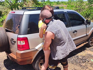 Couple Goes Camping on Halloween and His Wife Ends up Being Fucked by Monster