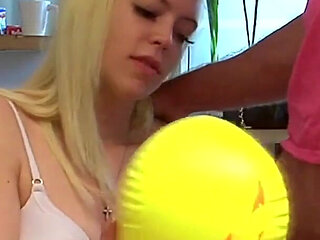 Penny's handjob with sex doll