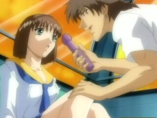 Blue-haired babe betrays hubby in raunchy hentai