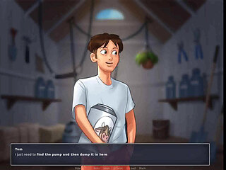 Summertime saga: cougar mature MILF seduces Younger man in her backyard ep 108