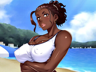 Playful Beach Volleyball