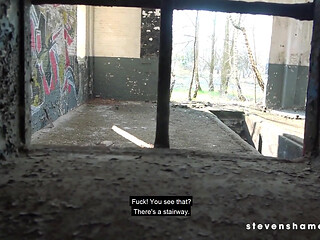 Outdoor fuck -  Blonde teen Arteya banged in lost place until he cums in her mouth!