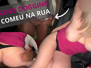 Dogging Night: NandaNua Used in the Street by a BBC Stranger While My Cuck Watched / Usada na Rua por um Neg&atilde_o Desconhecido na Frente do Corno
