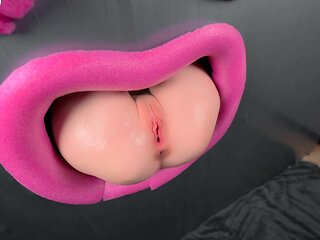 Gloryhole fuck that ass through the wall until her foot