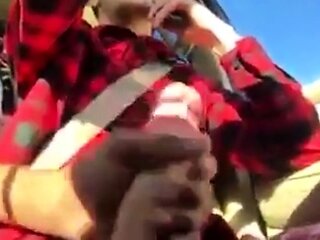 Twink Handjob in the Car