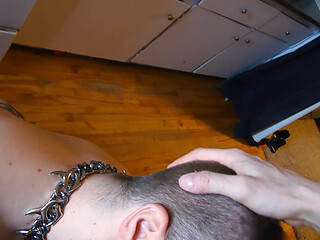 POV hungry daddy bear drinking up his bro tattooed shaft.