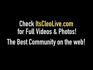 Teen babe Cleo teases her clit on webcam