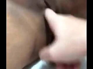 Hubby licks his MILF wife's shaved Japanese pussy in lingerie