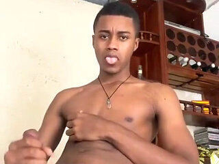 Here It Is Again Tony Blade, the Handsome Boy with the Big Black Cock Showing You His Cum