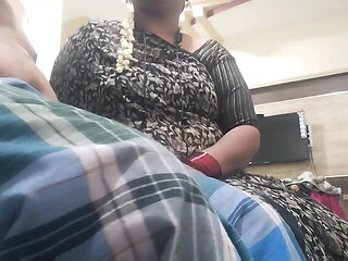 Sexy Indian MILF in Black Saree - Big Boobs Temptation & Hot Pussy Action