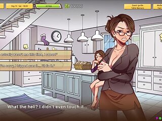 Gobbling the principal's vulva on the desk in a high school adventure