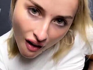 Sexy amateur blonde blowjob amp cumshot HD