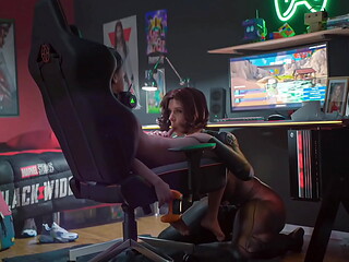 Black widow giving you a blowjob