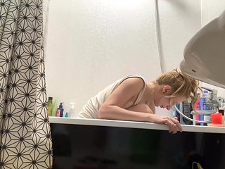 Camera in the Bathroom Blonde's