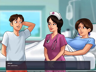 Summertime Saga ep 48 - Levei minha Milf no medico e botei a Enfermeira pra Mamar