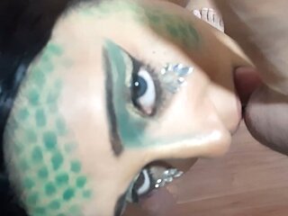 blowjob and ball sucking in POV