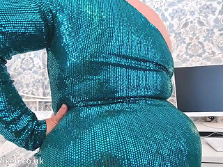 Add to the Sparkle in BBW StepAunt Janes Party Dress with Your Cum