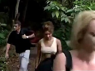 Sex in front of hot waterfall