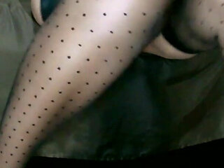 Horny Slut Cumming and Squirting Live in Sexy Stockings