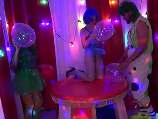 Horny Clowns Balloon Fetish Play