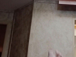 Foot Lovers I Am Playing on the Wall Barefoot