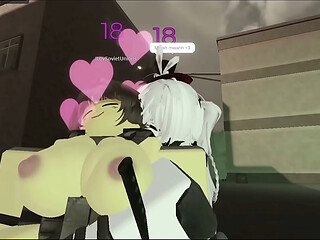 Ayudando a mi amiga en Roblox