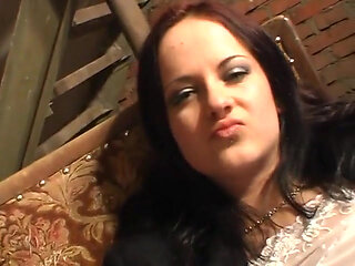 Dark haired teen pussy licked and slammed by old dude