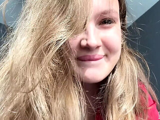 ImMayBee Spits and Takes Anal Deal in POV - Big Ass Teen Fingering and Cumshot