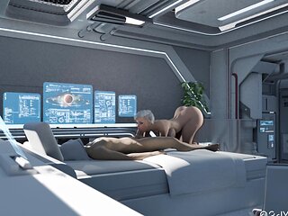 Nexus-3: In my orbit. Sexy busty blonde has best sex in a space station