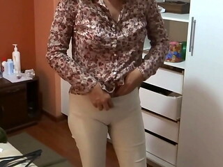 Great compilation, stepmom strips and caresses herself while I masturbate in front of her