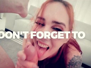 Sexy petite babe with big boobs sucks cock deepthroat