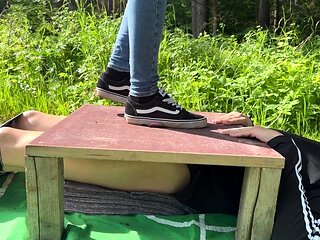 Blonde Amateur Finger Fucked Outdoors In Public