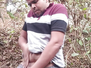 Music fucking by indian boy at forest alone with hotty butt